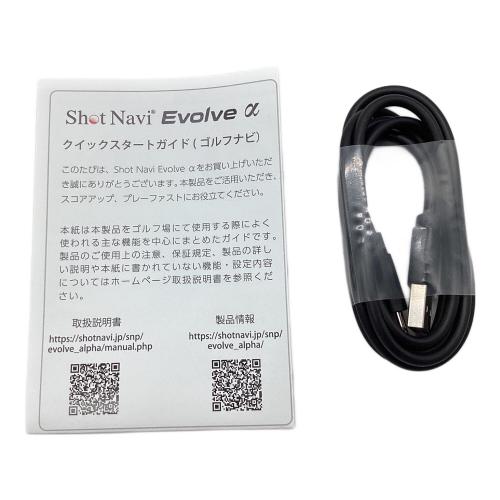 Shot Navi (ショット ナビ) ゴルフGPSナビ ケース・取説・充電ケーブル・元箱付 ※通電のみ確認済み ホワイト Evolve α