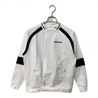 sy32 by sweet years (エスワイサーティトゥバイスィートイヤーズ) 長袖 ゴルフウェア(トップス) SYG-24A047 STORM FLEECE CREW・2024年秋冬モデル メンズ SIZE L ホワイト