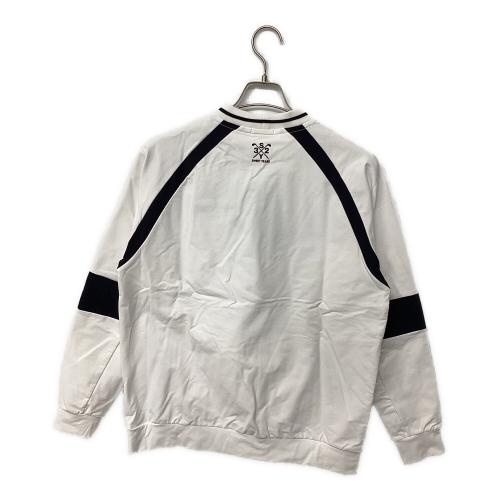 sy32 by sweet years (エスワイサーティトゥバイスィートイヤーズ) 長袖 ゴルフウェア(トップス) SYG-24A047 STORM FLEECE CREW・2024年秋冬モデル メンズ SIZE L ホワイト