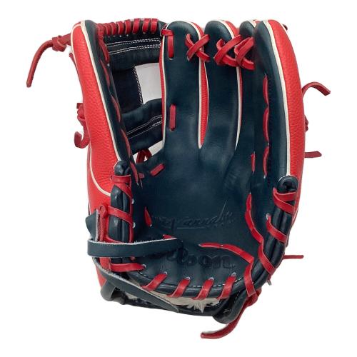 Wilson (ウィルソン) ワナビーヒーロー 軟式グローブ RHI86H ケース付 レッド×ネイビー