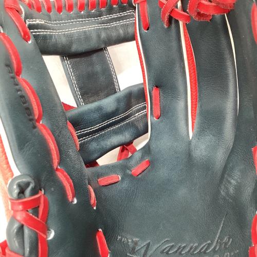 Wilson (ウィルソン) ワナビーヒーロー 軟式グローブ RHI86H ケース付 レッド×ネイビー