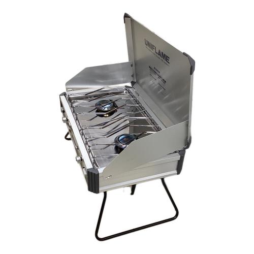 UNIFLAME (ユニフレーム) ツインガスバーナー US-1900 2019年製 シルバー ステッカー付 PSLPGマーク有