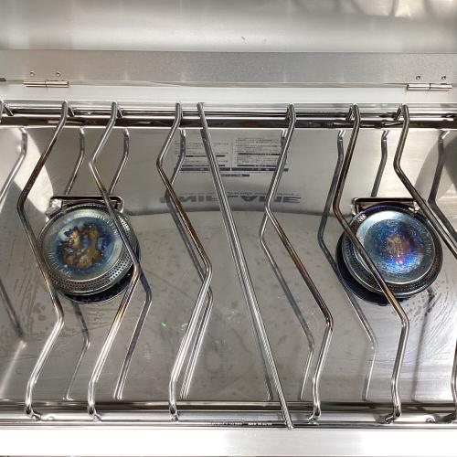 UNIFLAME (ユニフレーム) ツインガスバーナー US-1900 2019年製 シルバー ステッカー付 PSLPGマーク有