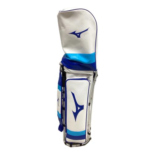 MIZUNO (ミズノ) キャディバッグ 5LJC2227 4口 9.5型 ホワイト×ブルー Tour FRAME WALKER