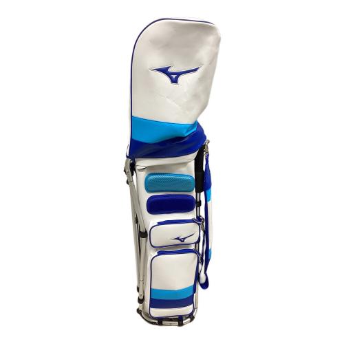 MIZUNO (ミズノ) キャディバッグ 5LJC2227 4口 9.5型 ホワイト×ブルー Tour FRAME WALKER
