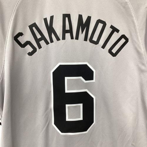 読売ジャイアンツ (ヨミウリジャイアンツ) 2024年ビジター 応援グッズ 坂本 勇人【6】 SIZE S グレー