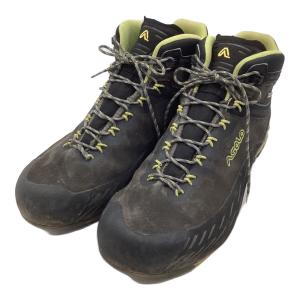 ASOLO (アゾロ) エルド MID レザー GV Men's ミドルカット トレッキングシューズ 1829520 メンズ SIZE 29cm ブラック×ライトグリーン