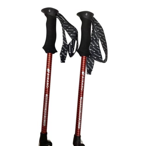 SINANO (シナノ) トレッキングポール 90-115cm レッド×ブラック トレッキングポール AL 115