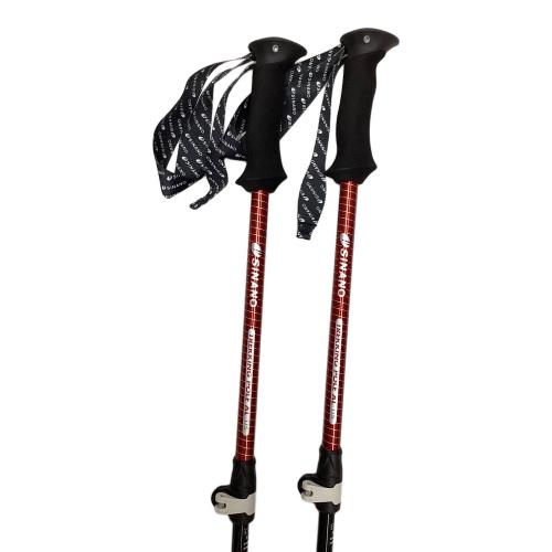 SINANO (シナノ) トレッキングポール 90-115cm レッド×ブラック トレッキングポール AL 115