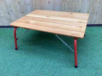 Castelmerlino (カステルメルリーノ) アウトドアテーブル レッド ハイ&ローキャンパーテーブル