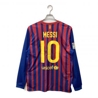 NIKE (ナイキ) サッカーユニフォーム 419878-486 リオネル・メッシ【10】11/12 ユニフォーム ホーム 長袖 @ SIZE L レッド×ネイビー
