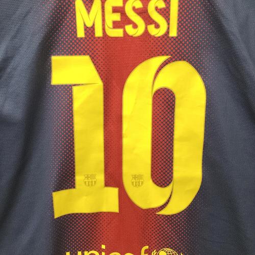 NIKE (ナイキ) 【10】リオネル・メッシ サッカーユニフォーム 478323-410 12/13 ユニフォーム ホーム 半袖 レプリカ SIZE L レッド×ネイビー
