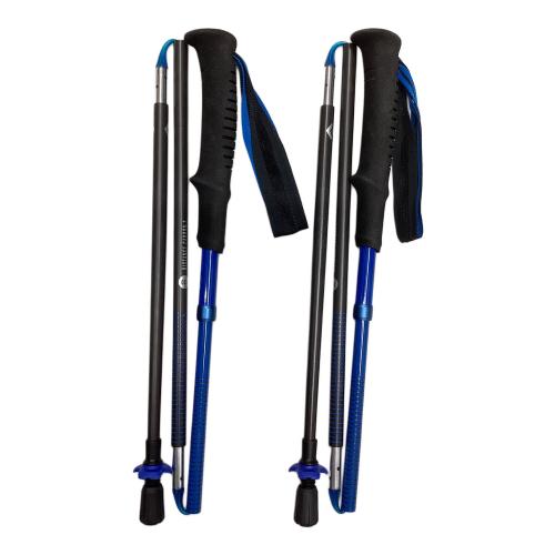 BLACK DIAMOND (ブラックダイヤモンド) トレッキングポール 替えバスケット付 120cm ブラック×ブルー ディスタンスカーボンZ
