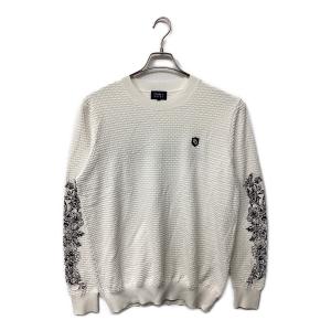 PEARLY GATES (パーリーゲイツ) セーター ゴルフウェア(トップス) 053-2270907 クルーネックニットプルオーバー メンズ SIZE XXL ホワイト
