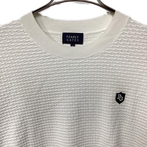 PEARLY GATES (パーリーゲイツ) セーター ゴルフウェア(トップス) 053-2270907 クルーネックニットプルオーバー メンズ SIZE XXL ホワイト