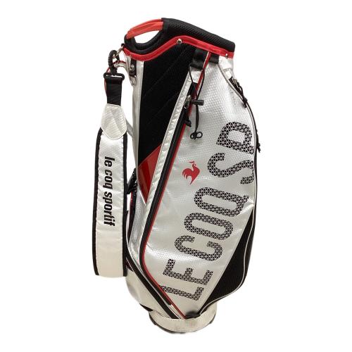 le coq sportif (ルコックスポルティフ) キャディバッグ 9.5型 ホワイト×ブラック