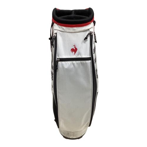 le coq sportif (ルコックスポルティフ) キャディバッグ 9.5型 ホワイト×ブラック