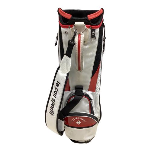 le coq sportif (ルコックスポルティフ) キャディバッグ 9.5型 ホワイト×ブラック