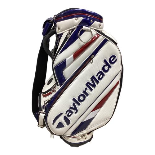 TaylorMade (テーラーメイド) キャディバッグ カバー付 TB648 ホワイト×ネイビー オーステック キャディバッグ