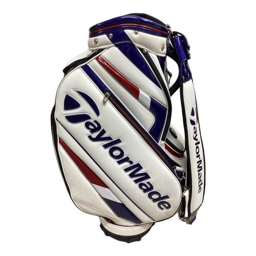 TaylorMade (テーラーメイド) キャディバッグ カバー付 TB648 ホワイト×ネイビー オーステック キャディバッグ