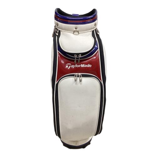 TaylorMade (テーラーメイド) キャディバッグ カバー付 TB648 ホワイト×ネイビー オーステック キャディバッグ