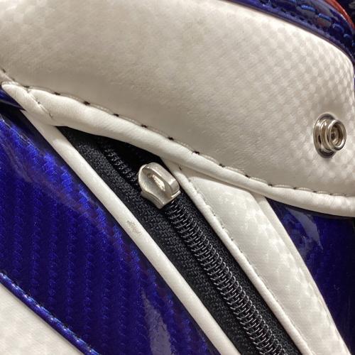 TaylorMade (テーラーメイド) キャディバッグ カバー付 TB648 ホワイト×ネイビー オーステック キャディバッグ
