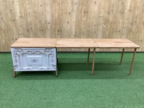 TENNESSEE (テネシー) フォールディングボックス 縦型天板テーブル システムラック（収納BOX＆テーブル）ホワイト×ブラウン