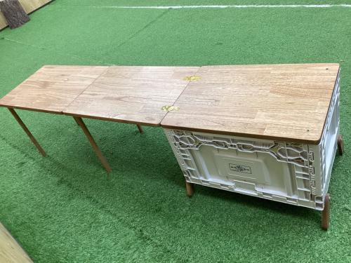 TENNESSEE (テネシー) フォールディングボックス 縦型天板テーブル システムラック（収納BOX＆テーブル）ホワイト×ブラウン