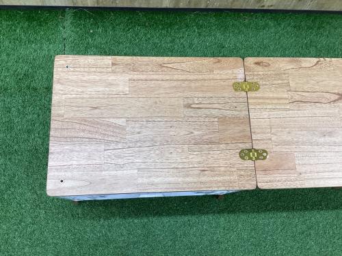 TENNESSEE (テネシー) フォールディングボックス 縦型天板テーブル システムラック（収納BOX＆テーブル）ホワイト×ブラウン