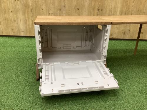 TENNESSEE (テネシー) フォールディングボックス 縦型天板テーブル システムラック（収納BOX＆テーブル）ホワイト×ブラウン