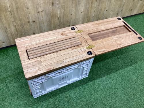 TENNESSEE (テネシー) フォールディングボックス 縦型天板テーブル システムラック（収納BOX＆テーブル）ホワイト×ブラウン