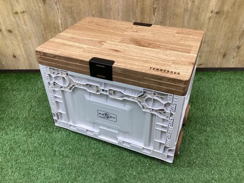 TENNESSEE (テネシー) フォールディングボックス 縦型天板テーブル システムラック（収納BOX＆テーブル）ホワイト×ブラウン