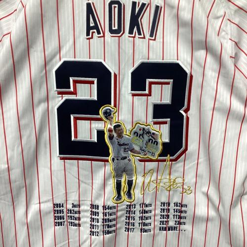 東京ヤクルトスワローズ (トウキョウヤクルトスワローズ) 青木宣親【23】2021年 日米通算2500本安打達成記念 応援グッズ タグ付 SIZE L ホワイト