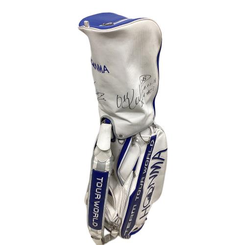 HONMA (ホンマ) キャディバッグ ※サイン証明なし ヘッドカバー(ドライバー・パターのみ) イ・ボミモデル ホワイト×ブルー TEAM TOUR WORLD