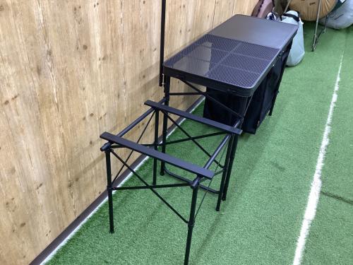 DOD (ディーオーディー) キッチンテーブル TB5-723-BK （約）W120×D48×H58/77cm ブラック クッキングキング