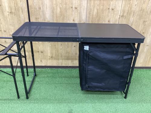 DOD (ディーオーディー) キッチンテーブル TB5-723-BK （約）W120×D48×H58/77cm ブラック クッキングキング