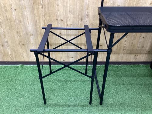 DOD (ディーオーディー) キッチンテーブル TB5-723-BK （約）W120×D48×H58/77cm ブラック クッキングキング