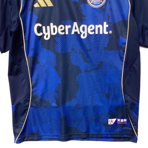 町田ゼルビア (マチダゼルビア) サッカーユニフォーム JD7389 百年構想リーグ 1stユニフォーム メンズ SIZE 2XL ブルー×ネイビー