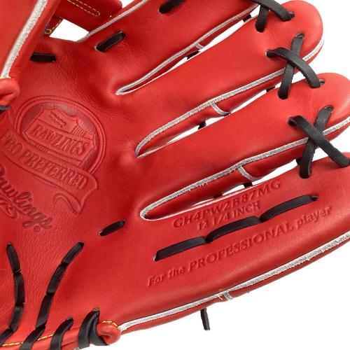 RAWLINGS (ローリングス) PRO PREFERRED WIZARD #02 硬式グローブ GH4PW2B87MG グローブケース付 SIZE 12.25 レッド