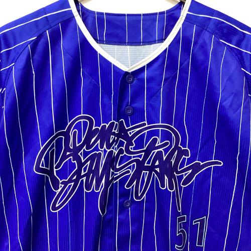 横浜DeNAベイスターズ (ヨコハマディーエヌエーベイスターズ) 宮崎敏郎【51】2025年BlueMates限定直筆ユニフォーム 応援グッズ 抽選限定 サインワッペン付 SIZE L ブルー