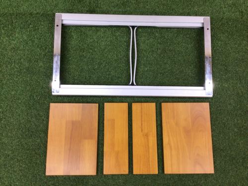 Snow peak (スノーピーク) アウトドアテーブル CK-080R 約83.3×44×40cm シルバー×ブラウン エントリーIGT
