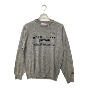 MASTER BUNNY EDITION (マスターバニーエディション) セーター ゴルフウェア(トップス) 758-3270001 カシミヤクルーネックニットプルオーバー 2023年モデル メンズ SIZE L グレー