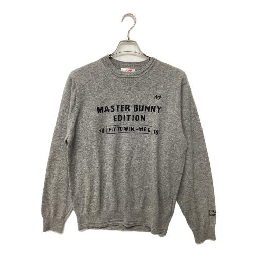 MASTER BUNNY EDITION (マスターバニーエディション) セーター ゴルフウェア(トップス) 758-3270001 カシミヤクルーネックニットプルオーバー 2023年モデル メンズ SIZE L グレー
