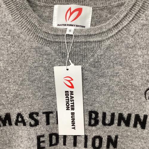 MASTER BUNNY EDITION (マスターバニーエディション) セーター ゴルフウェア(トップス) 758-3270001 カシミヤクルーネックニットプルオーバー 2023年モデル メンズ SIZE L グレー