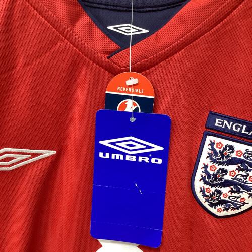 イングランド代表 (イングランドダイヒョウ) ポール・スコールズ【8】サッカーユニフォーム UDS6210A 2002年日韓W杯 アウェイ アルゼンチン戦マッチデー有 SIZE M レッド