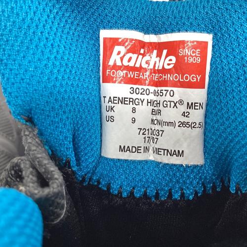 MAMMUT (マムート) T エナジー HIGH GTX ハイカット(ハードソール) トレッキングシューズ 3020-05570 メンズ SIZE 26.5cm ブラック×ブルー