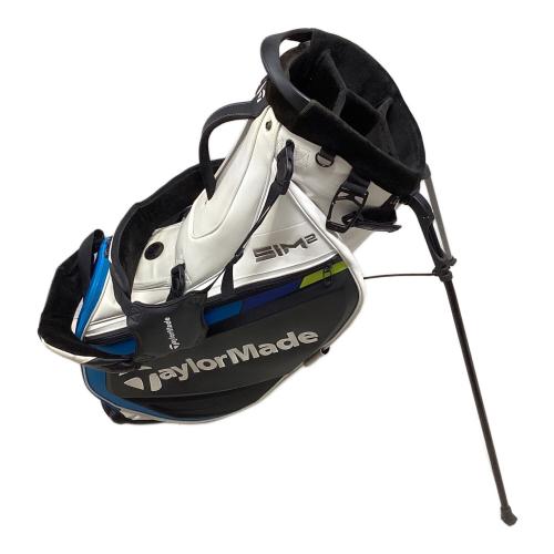 TaylorMade (テーラーメイド) キャディバッグ 4口 9.5型 ホワイト×ブラック グローバルツアースタンドバッグ
