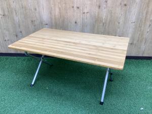 Snow peak (スノーピーク) アウトドアテーブル LV-100TR 約84.6×49.6×40cm ワンアクションローテーブル竹