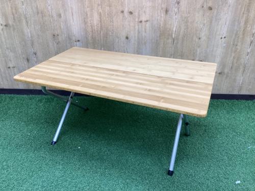 Snow peak (スノーピーク) アウトドアテーブル LV-100TR 約84.6×49.6×40cm ワンアクションローテーブル竹