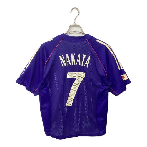 日本代表 (ニホンダイヒョウ) 中田英寿【7】サッカーユニフォーム 381428 02年日韓ワールドカップロシア戦マッチデイロゴマーク有 オーセンティック SIZE L ブルー